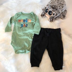 Okie Dokie baby boy 2 piece outfit, size 3 months